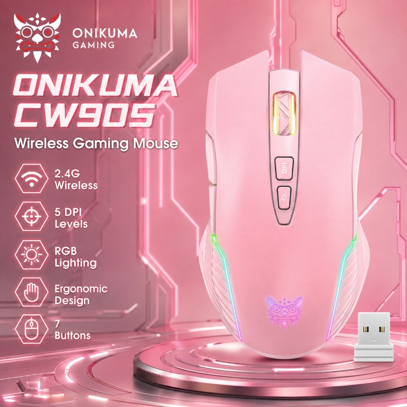 Es5 Esports Rgb Gaming Mouse - ONIKUMA CW905 Kablosuz/Kablolu Oyun Mouse'u 3600