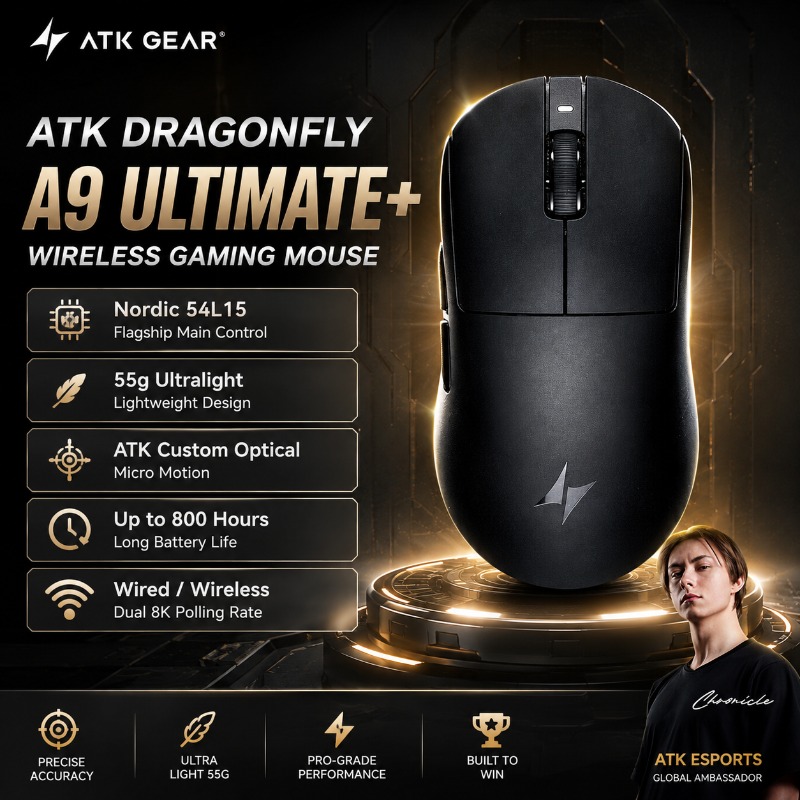 Ultimate Esports Gaming - ATK Dragonfly A9 Ultimate+ Oyun Mouse'u