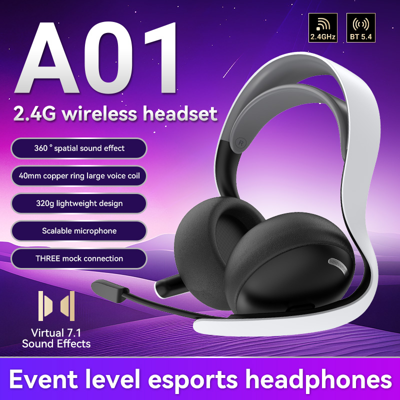 Esports Gaming Mobile - 2.4G Kablosuz/Kablolu/BT A01 Oyun Kulaklığı PS5/PS4/PC