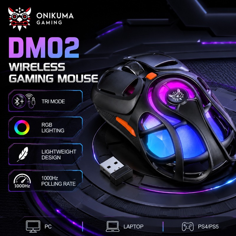Es5 Esports Rgb Gaming Mouse - ONIKUMA DM02 Kablosuz Oyun Mouse'u Bluetooth