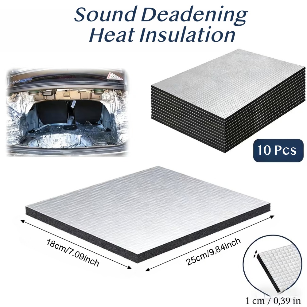 10 adet 10mm araba ses yalıtım - Sound Dampening Foam incelemesi ve fiyatı