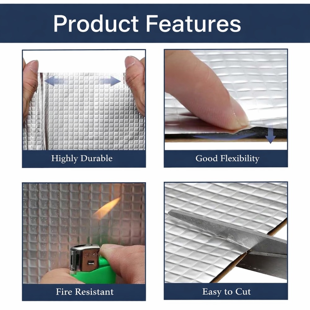 10 adet 10mm araba ses yalıtım - Sound Dampening Foam incelemesi ve fiyatı