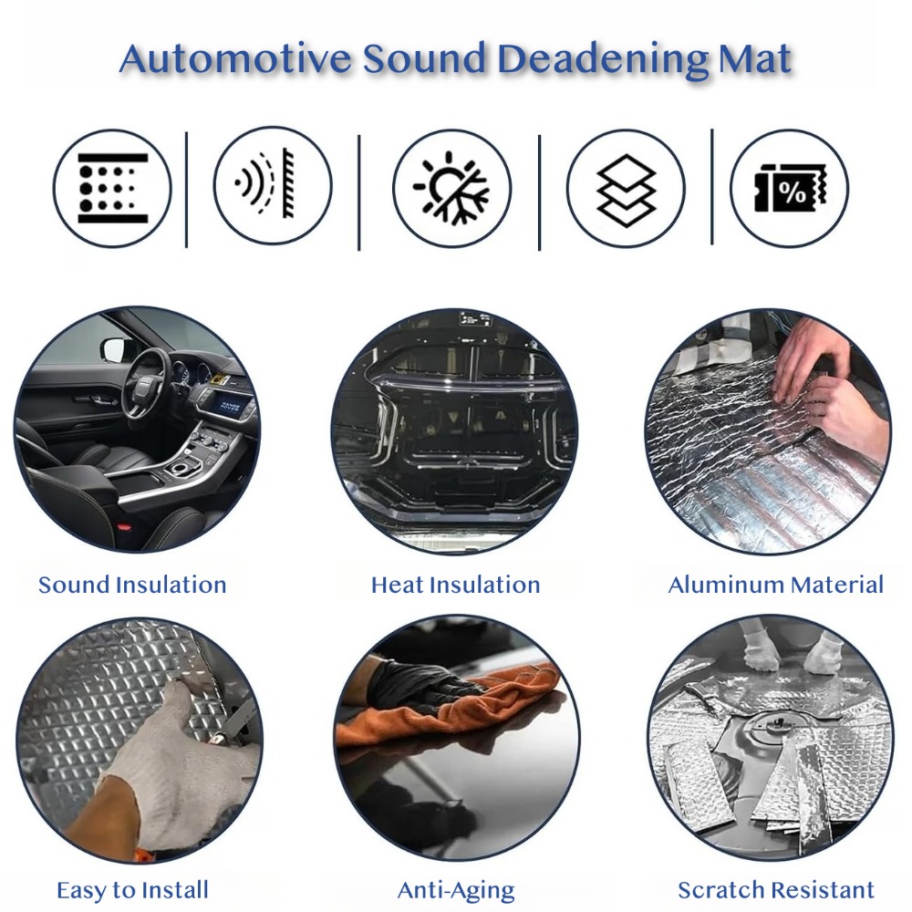 10 adet 10mm araba ses yalıtım - Sound Dampening Foam incelemesi ve fiyatı
