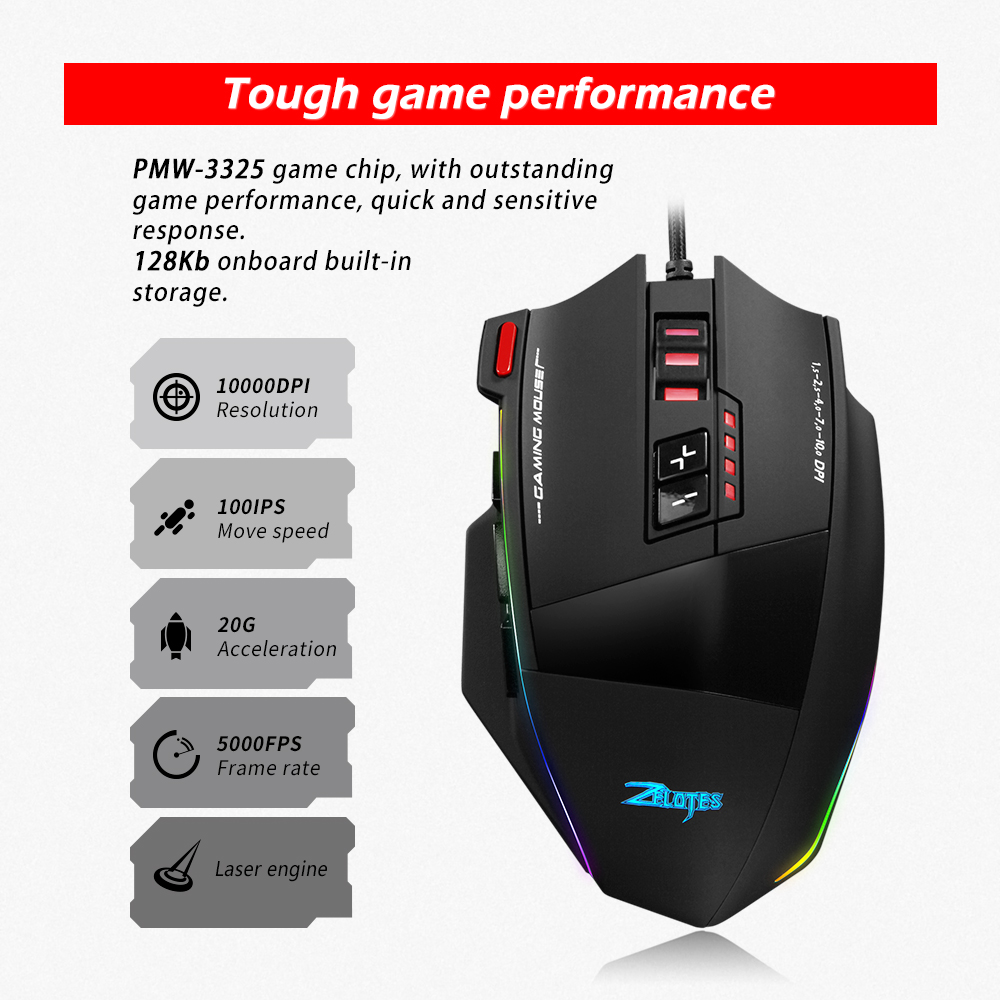 ZELOTES C13 Kablolu Mouse 1000 - Es5 Esports Rgb Gaming Mouse incelemesi ve fiyatı